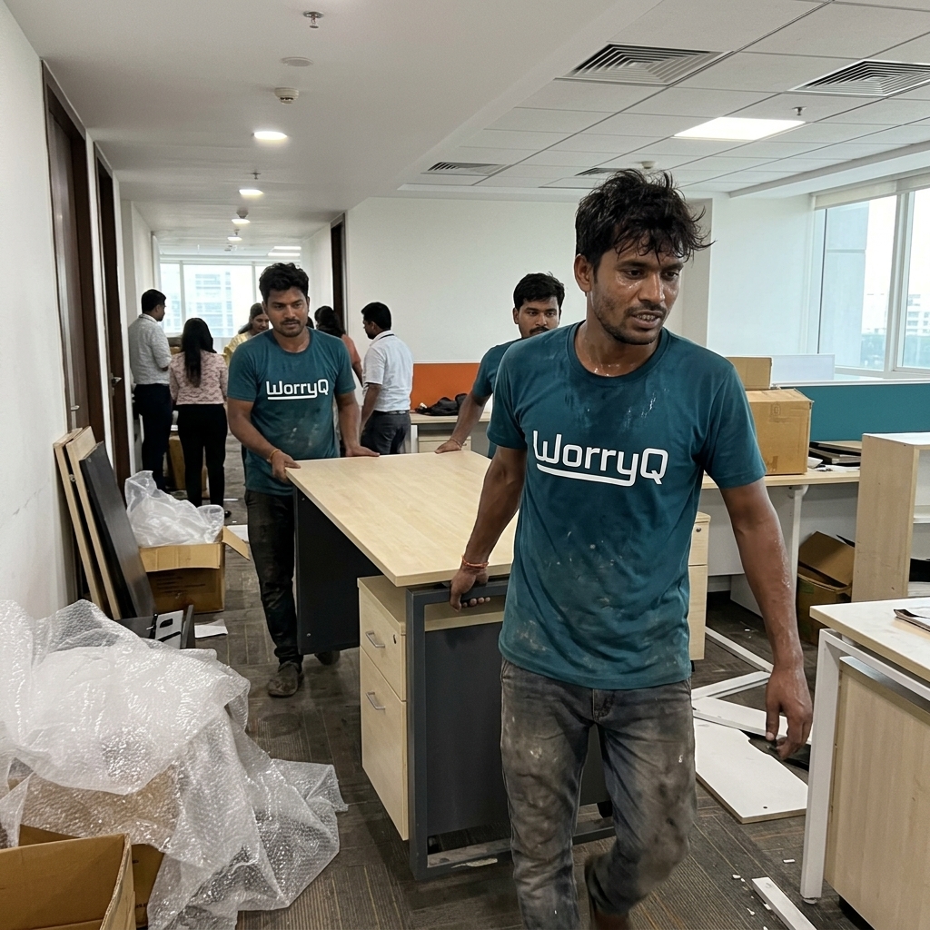 WorryQ office relocation helper working in Ahmedabad